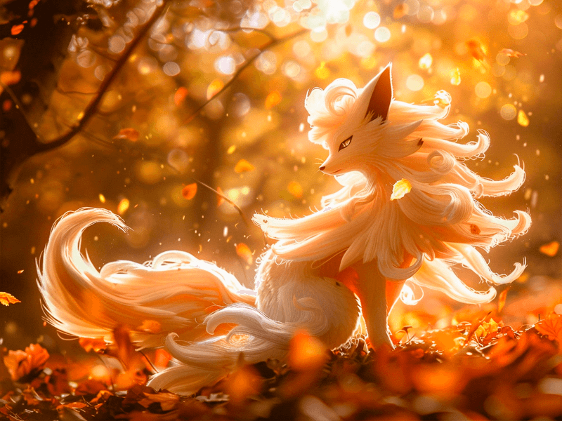 Ilustração do Pokémon Ninetales