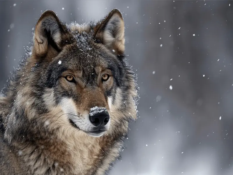 Lobo, um dos predadores da raposa