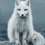Raposa do Ártico na neve