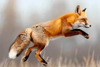 Foto de uma Raposa usando a tática de mousing